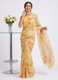 Latest Beautiful Garden Vareli Nara Chiffon Saree without Blouse