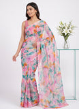 Latest Beautiful Garden Vareli Nara Chiffon Saree without Blouse