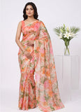 Latest Beautiful Garden Vareli Nara Chiffon Saree without Blouse