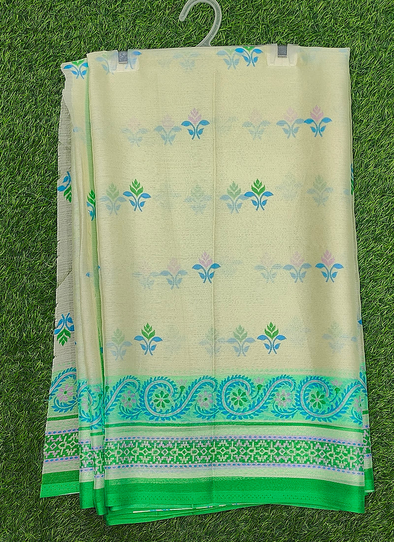 Beautiful Garden Vareli Nova Nara Chiffon Saree