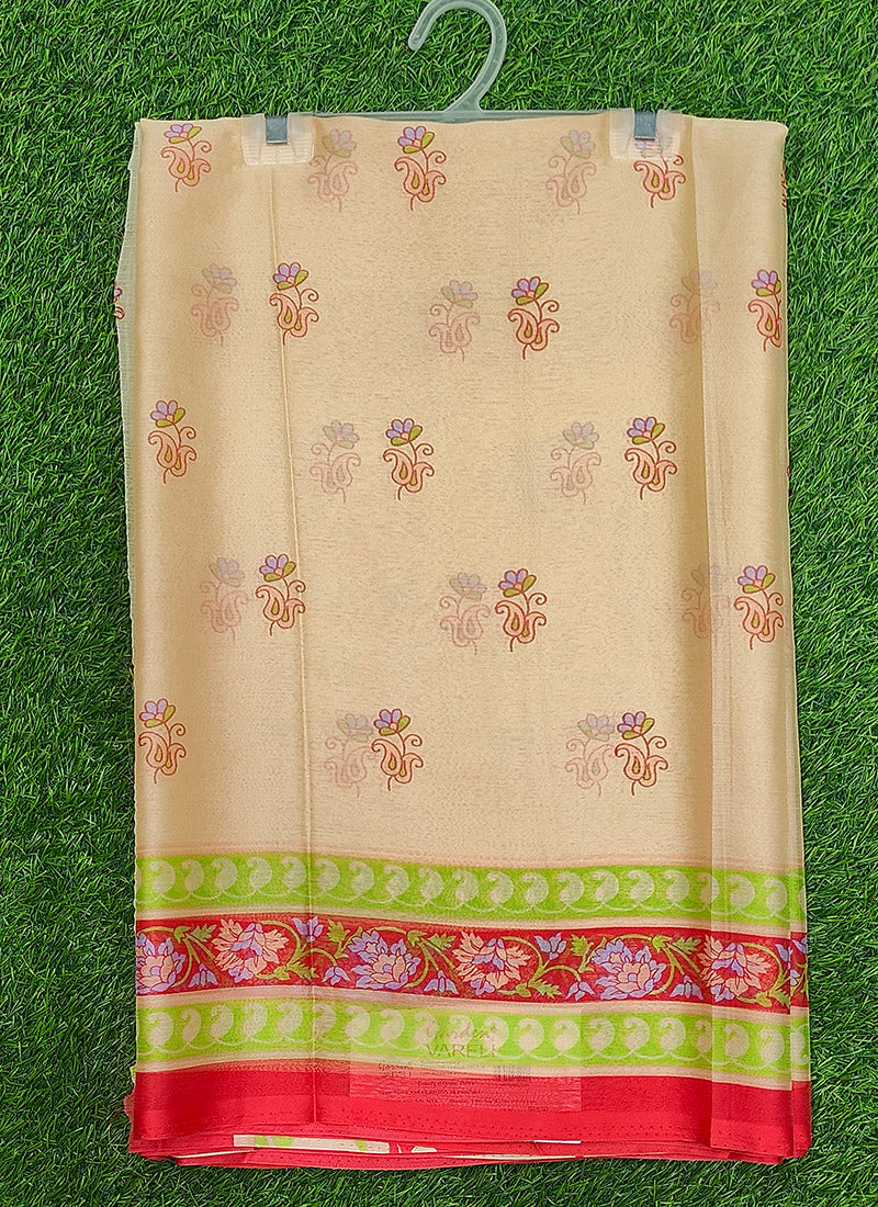 Beautiful Garden Vareli Nova Nara Chiffon Saree