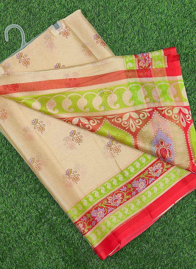 Beautiful Garden Vareli Nova Nara Chiffon Saree