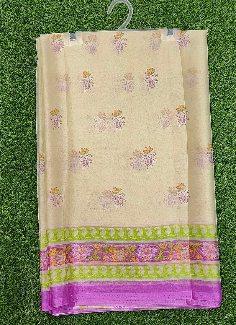 Beautiful Garden Vareli Nova Nara Chiffon Saree