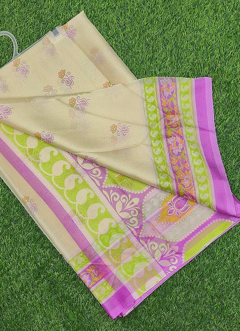 Beautiful Garden Vareli Nova Nara Chiffon Saree