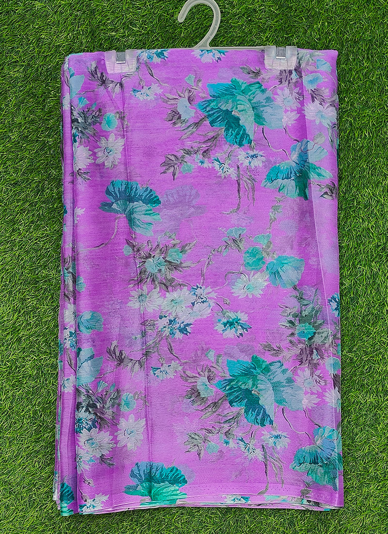 Latest Beautiful Garden Vareli Nara Chiffon Saree without Blouse