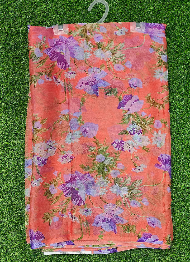 Latest Beautiful Garden Vareli Nara Chiffon Saree without Blouse