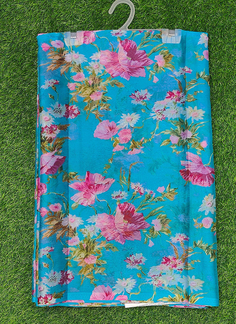 Latest Beautiful Garden Vareli Nara Chiffon Saree without Blouse