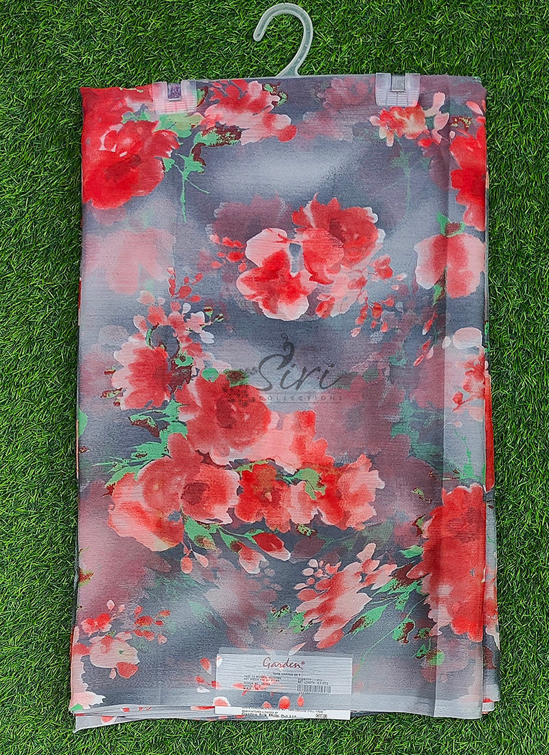 Latest Beautiful Garden Vareli Nara Chiffon Saree without Blouse