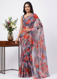Latest Beautiful Garden Vareli Nara Chiffon Saree without Blouse