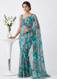 Latest Beautiful Garden Vareli Nara Chiffon Saree without Blouse