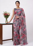 Latest Beautiful Garden Vareli Nara Chiffon Saree without Blouse