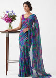 Latest Beautiful Garden Vareli Nara Chiffon Saree without Blouse