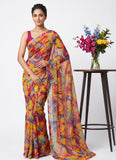 Latest Beautiful Garden Vareli Nara Chiffon Saree without Blouse