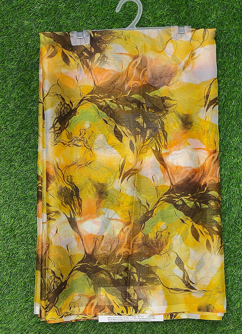 Latest Beautiful Garden Vareli Nara Chiffon Saree without Blouse