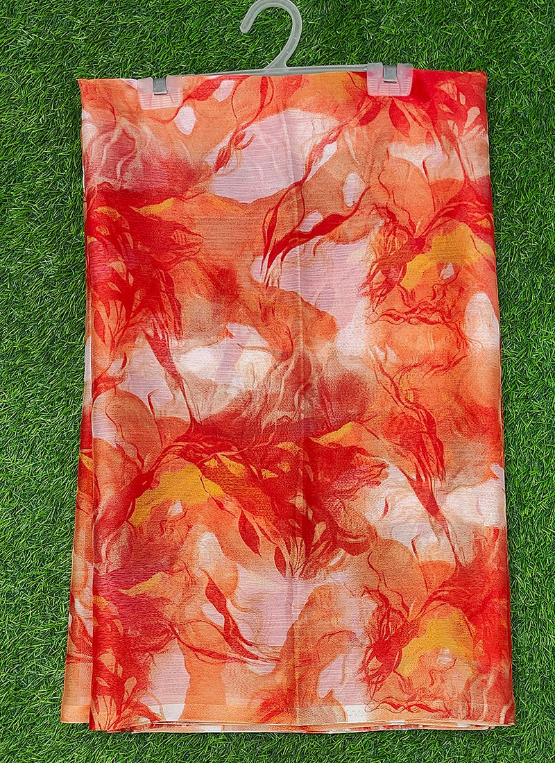 Latest Beautiful Garden Vareli Nara Chiffon Saree without Blouse
