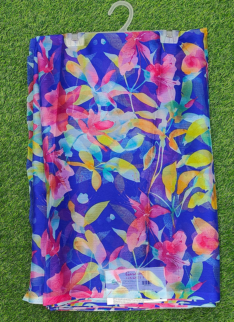 Latest Beautiful Garden Vareli Nara Chiffon Saree without Blouse