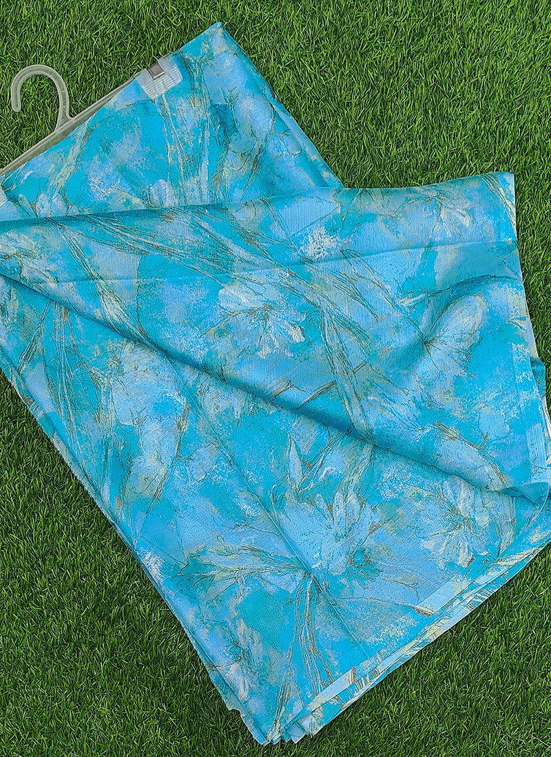 Latest Beautiful Garden Vareli Nara Chiffon Saree without Blouse