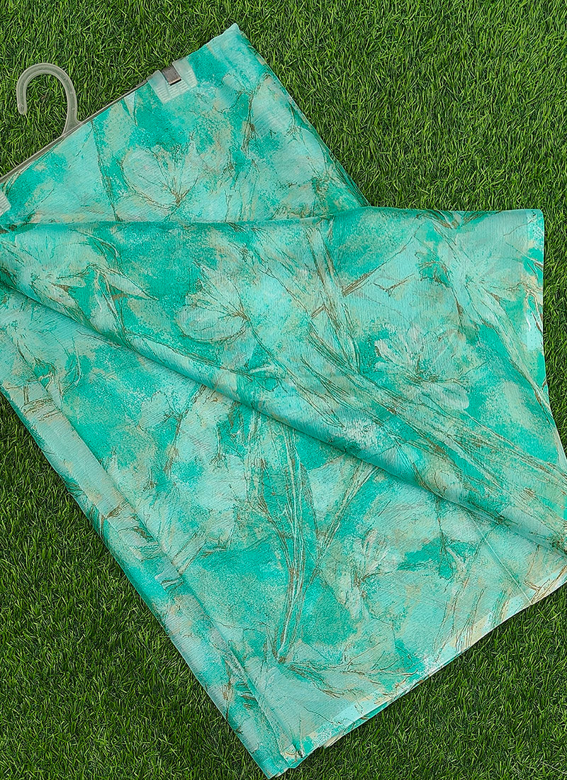 Latest Beautiful Garden Vareli Nara Chiffon Saree without Blouse