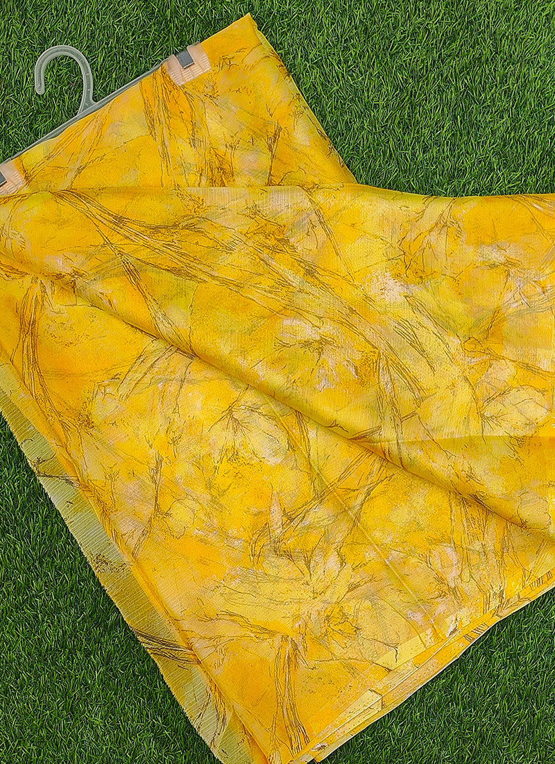Latest Beautiful Garden Vareli Nara Chiffon Saree without Blouse
