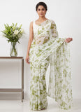 Latest Beautiful Garden Vareli Nara Chiffon Saree without Blouse