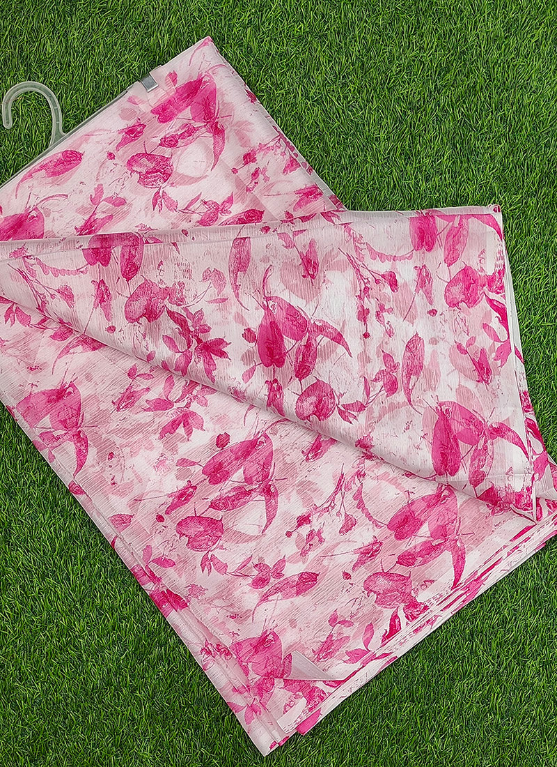 Latest Beautiful Garden Vareli Nara Chiffon Saree without Blouse