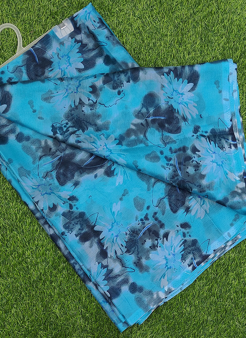 Latest Beautiful Garden Vareli Nara Chiffon Saree without Blouse