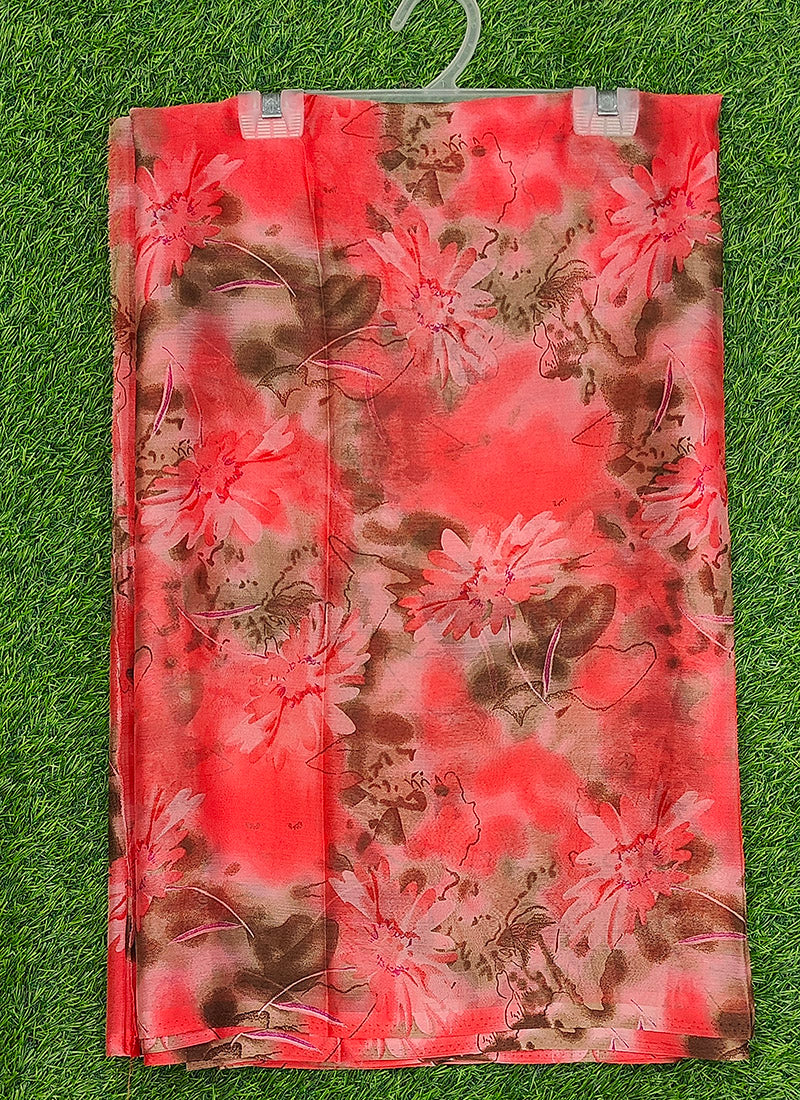 Latest Beautiful Garden Vareli Nara Chiffon Saree without Blouse