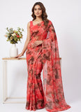 Latest Beautiful Garden Vareli Nara Chiffon Saree without Blouse