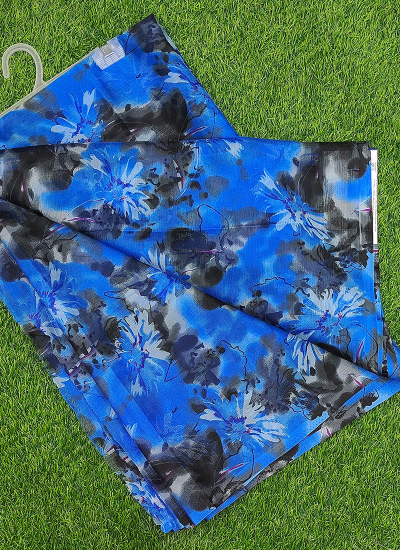 Latest Beautiful Garden Vareli Nara Chiffon Saree without Blouse