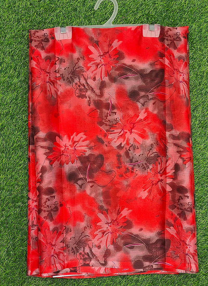 Latest Beautiful Garden Vareli Nara Chiffon Saree without Blouse