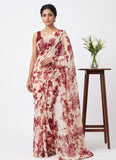 Latest Beautiful Garden Vareli Nara Chiffon Saree without Blouse