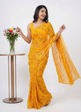 Latest Beautiful Garden Vareli Nara Chiffon Saree without Blouse