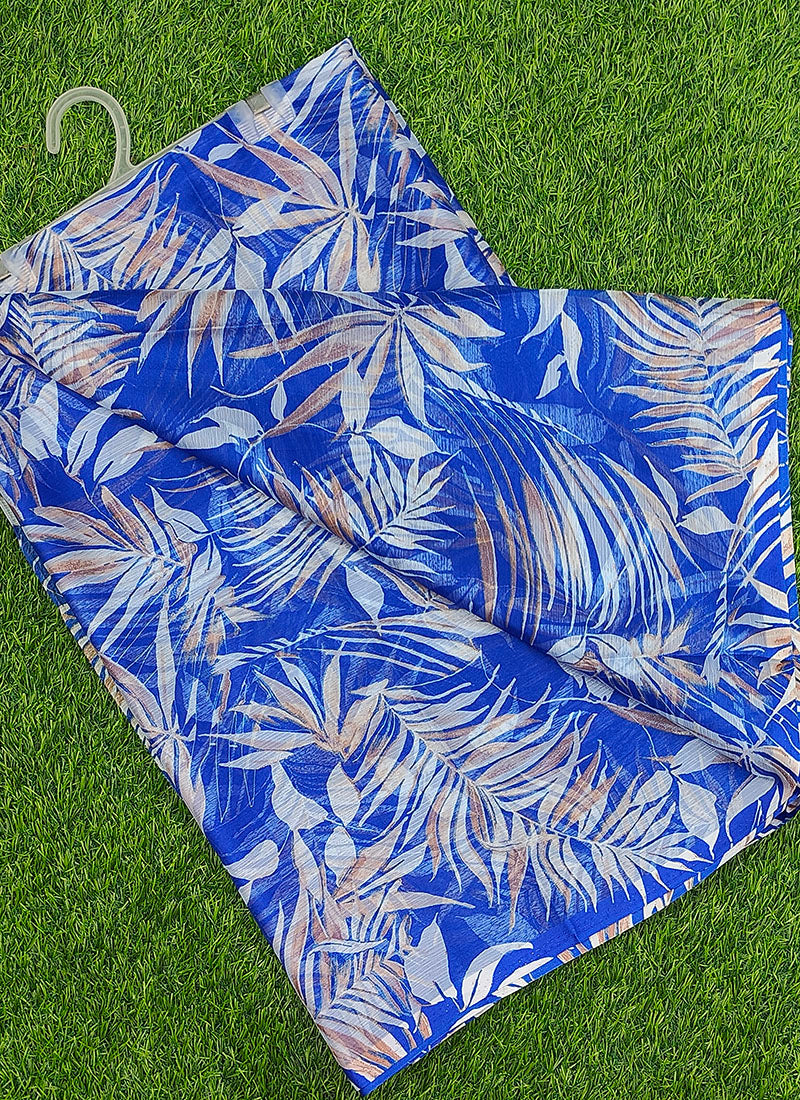 Latest Beautiful Garden Vareli Nara Chiffon Saree without Blouse