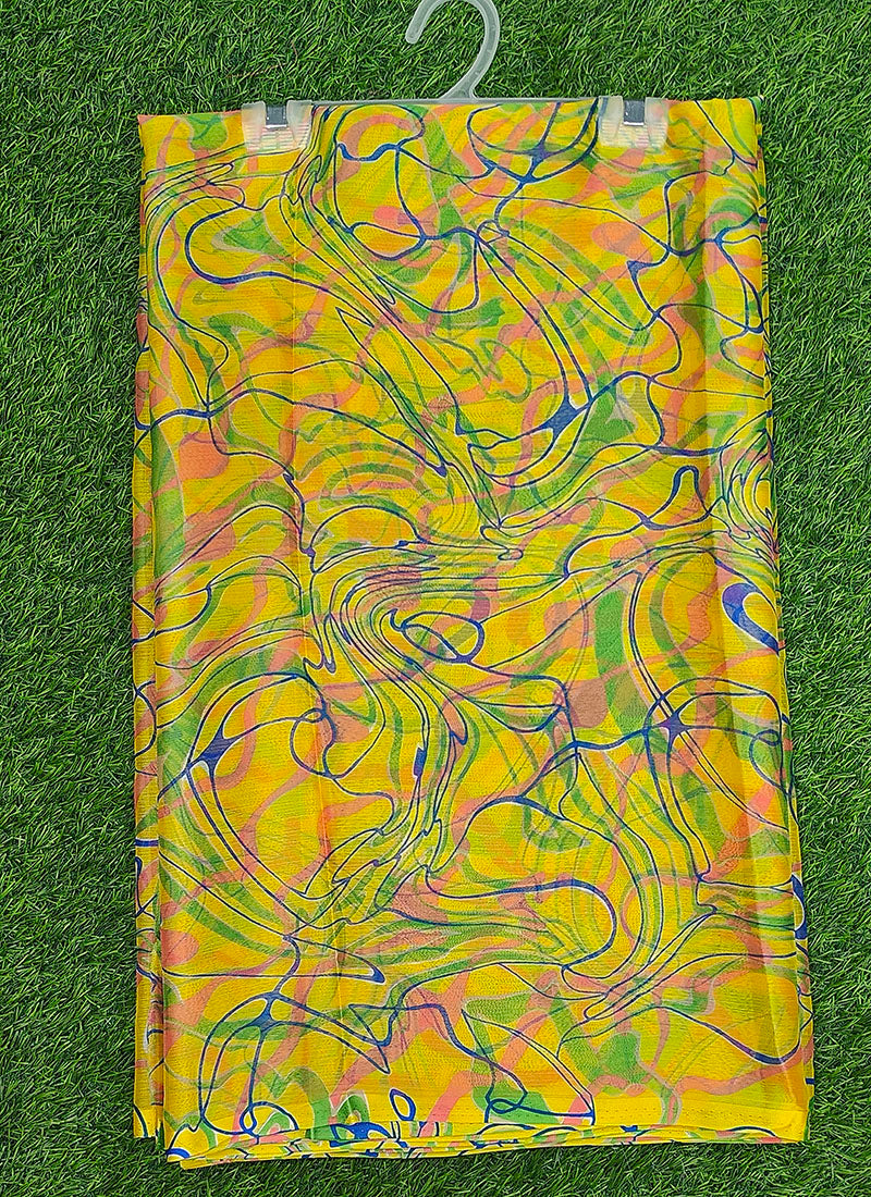 Latest Beautiful Garden Vareli Nara Chiffon Saree without Blouse