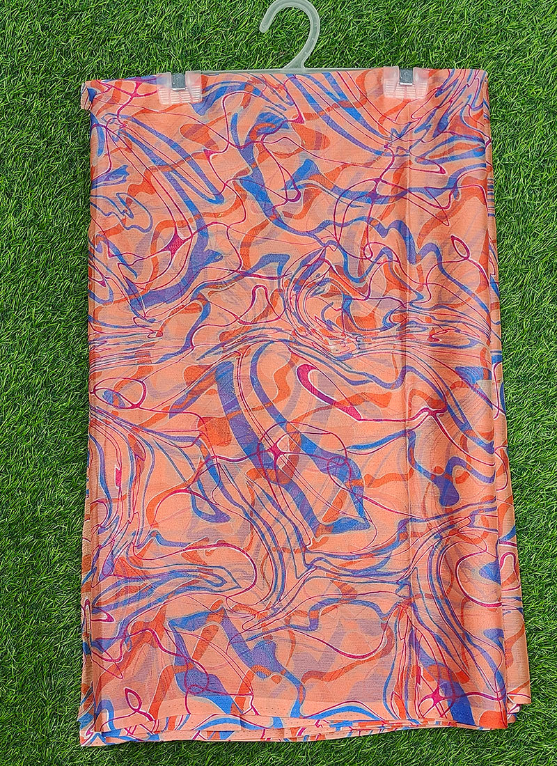 Latest Beautiful Garden Vareli Nara Chiffon Saree without Blouse