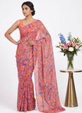 Latest Beautiful Garden Vareli Nara Chiffon Saree without Blouse