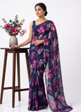 Latest Beautiful Garden Vareli Nara Chiffon Saree without Blouse