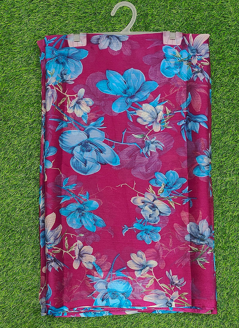 Latest Beautiful Garden Vareli Nara Chiffon Saree without Blouse