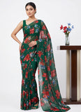 Latest Beautiful Garden Vareli Nara Chiffon Saree without Blouse