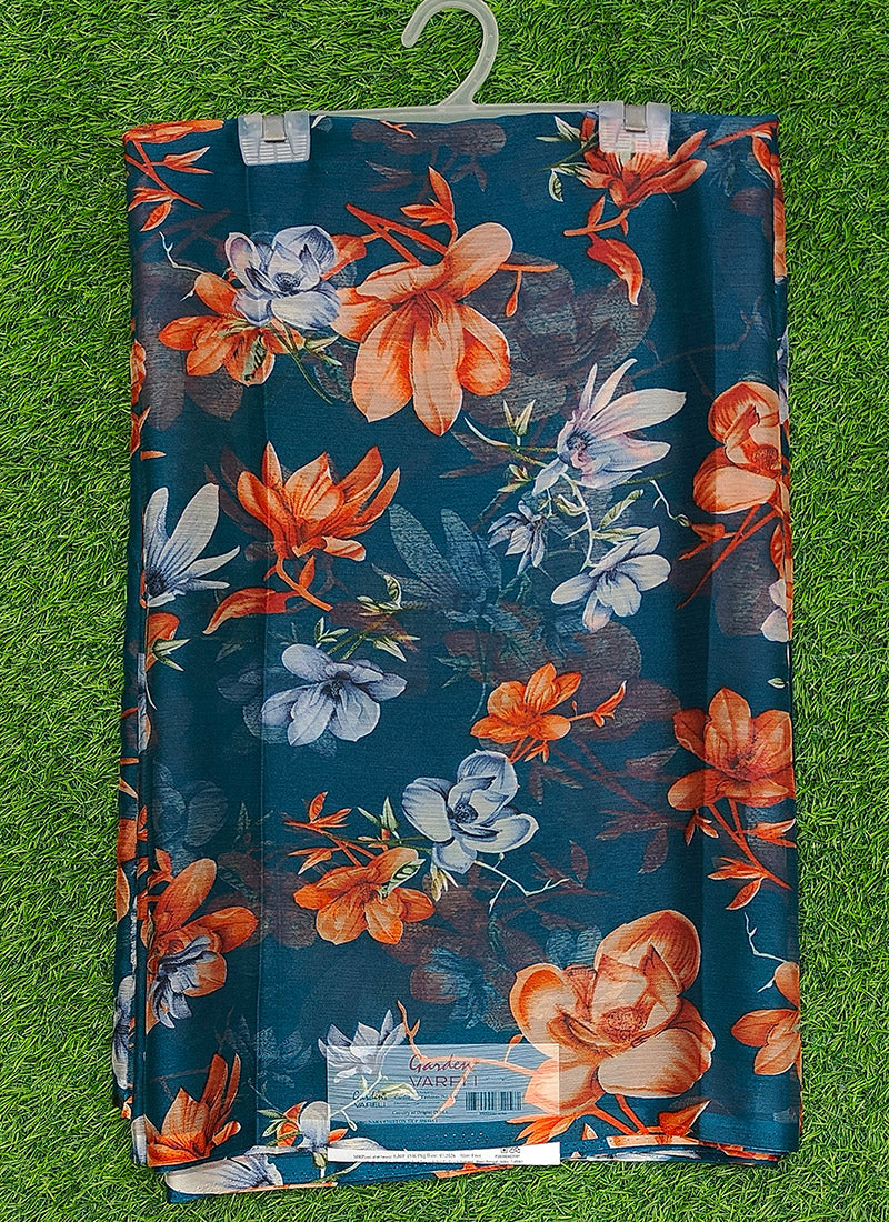 Latest Beautiful Garden Vareli Nara Chiffon Saree without Blouse