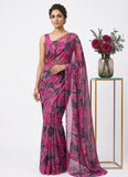 Latest Beautiful Garden Vareli Nara Chiffon Saree without Blouse