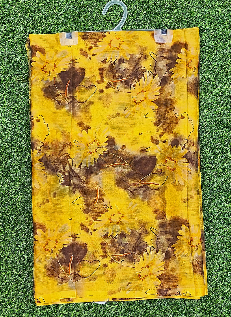 Latest Beautiful Garden Vareli Nara Chiffon Saree without Blouse