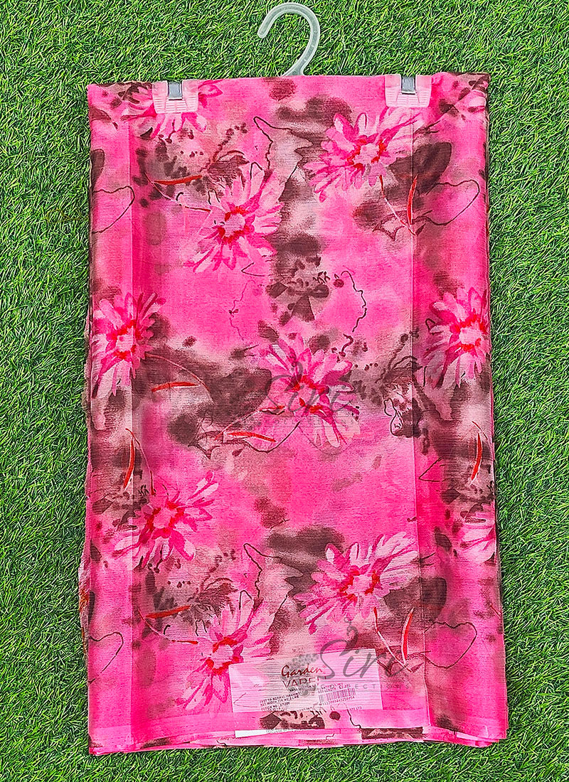 Latest Beautiful Garden Vareli Nara Chiffon Saree without Blouse