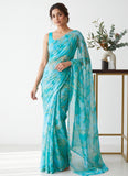 Latest Beautiful Garden Vareli Nara Chiffon Saree without Blouse