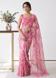 Latest Beautiful Garden Vareli Nara Chiffon Saree without Blouse