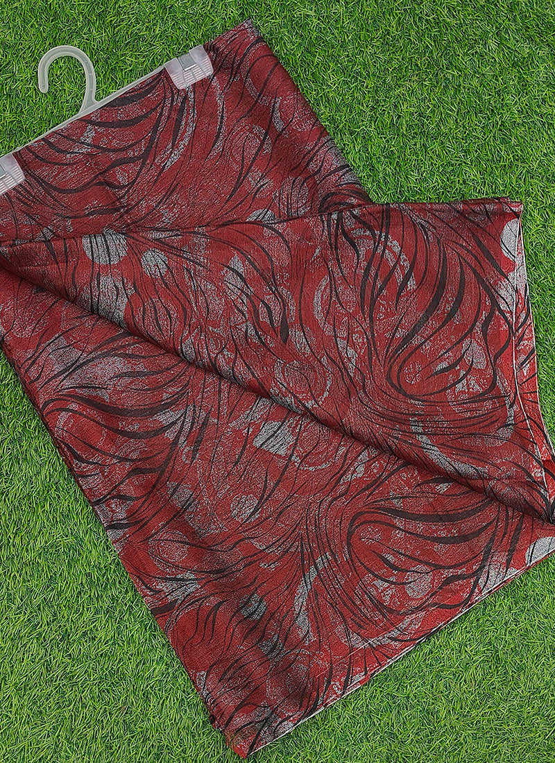 Latest Beautiful Garden Vareli Nara Chiffon Saree without Blouse