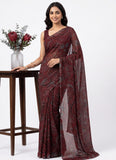 Latest Beautiful Garden Vareli Nara Chiffon Saree without Blouse