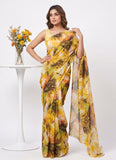 Latest Beautiful Garden Vareli Nara Chiffon Saree without Blouse
