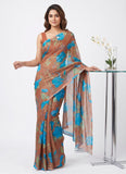 Latest Beautiful Garden Vareli Nara Chiffon Saree without Blouse