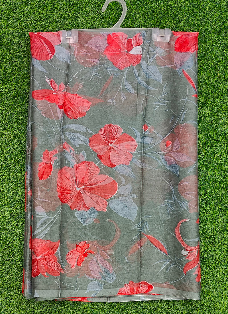 Latest Beautiful Garden Vareli Nara Chiffon Saree without Blouse